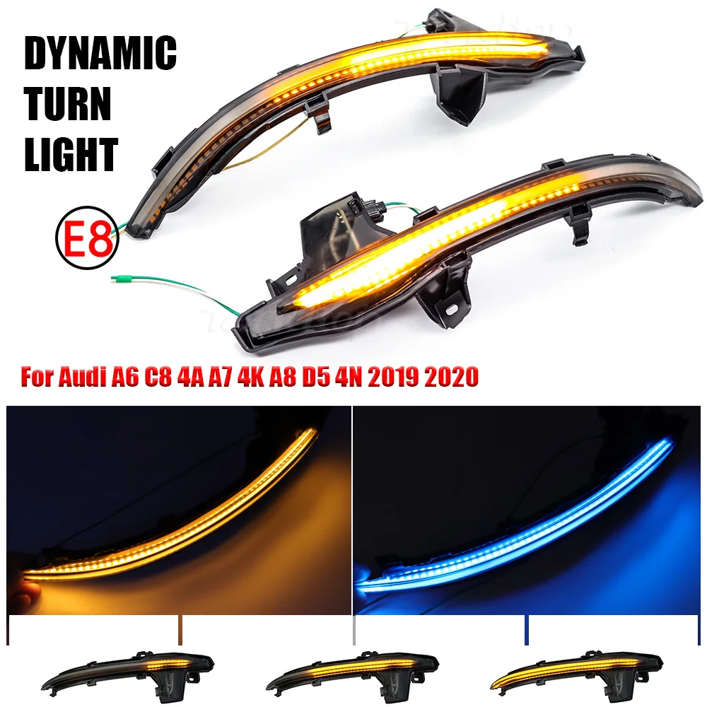 

Для Audi A6 C8 4A A7 4K A8 D5 4N 2019 2020, светодиодный динамический индикатор, плавные поворотники светильник лампы для напоминаний, автомобильные аксессуары