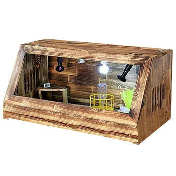 

Tortoise rearing box solid wood creeping pet incubator Python hedgehog mane lion lizard turtle reptile hamster