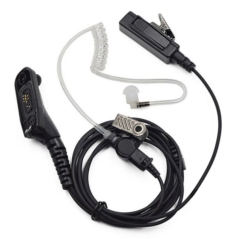 2-Wire FBI Surveillance Acoustic Covert Air Tube Earpiece Headset For Motorola APX4000 APX6000 APX7000 Walkie Talkie Radio |