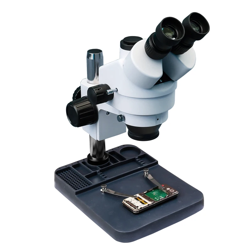 7X-45X Zoom Phone Repairing Trinocular Stereo Microscope Simul Focal or Not Lab Industrial Microscope for PCB Soldering Tools