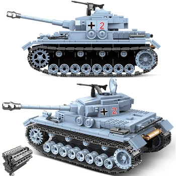 

Gift Military City Battle Tank Building Blocks WW2 Army Soldier Figures Bicks Toys For Boys Model Enlighten Figure Toys