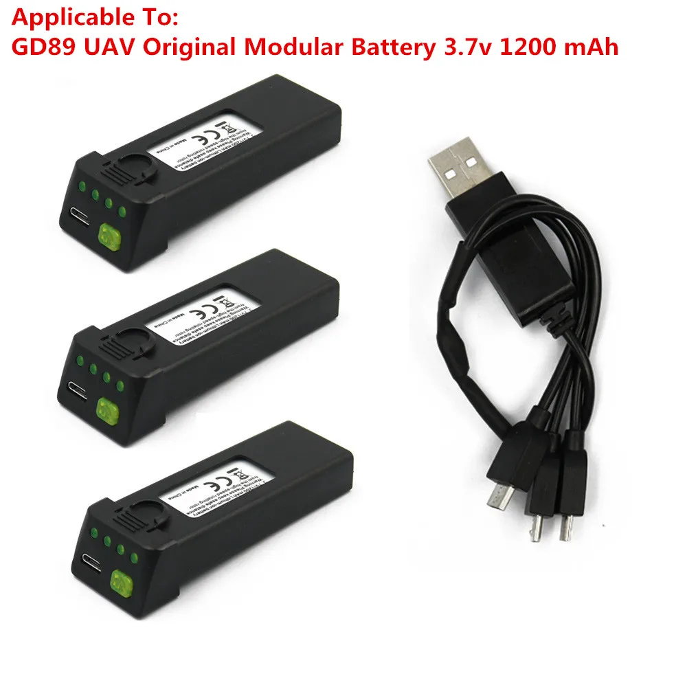 

GD89 Drone Original Accessories 3.7V 1200mah Modular Battery Propeller Maple Leaf Protection Frame Four-axis Drone Accessories