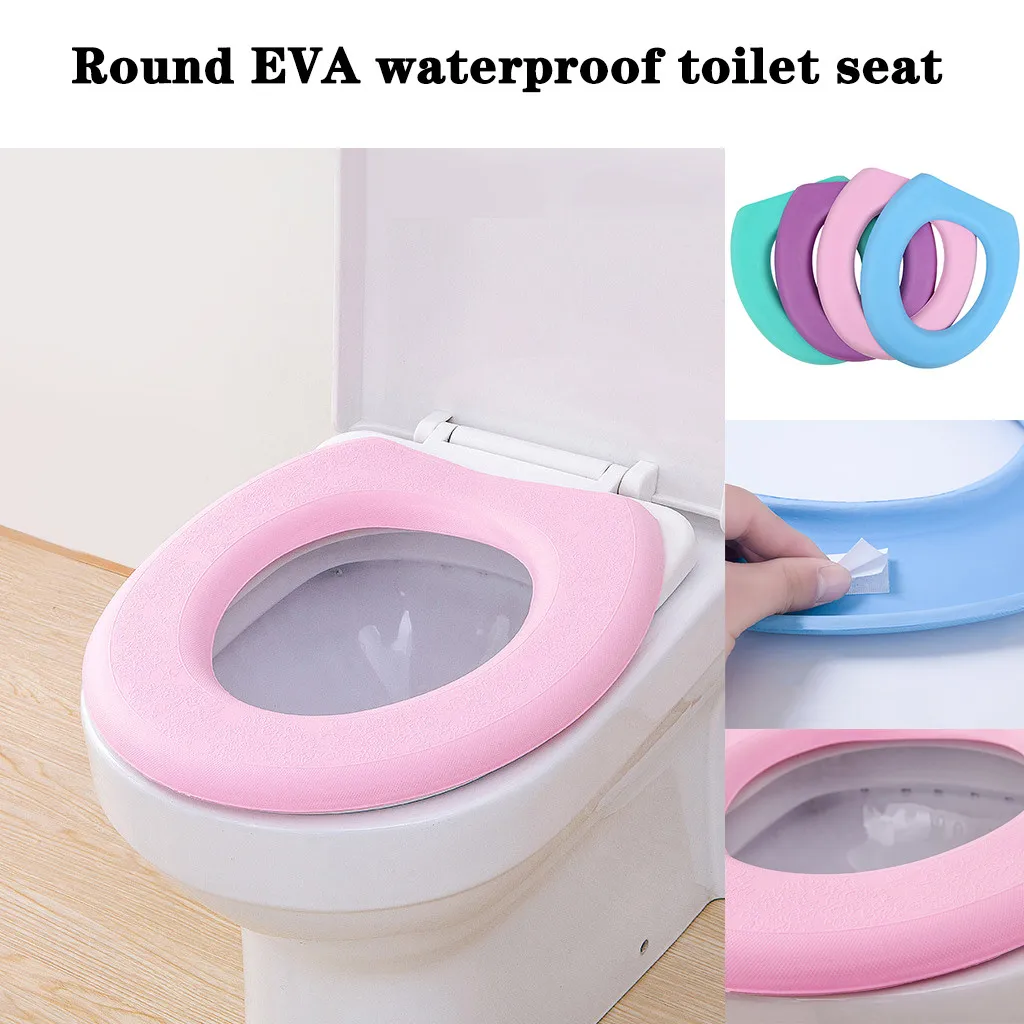 Удобная самоклеящаяся ванная комната EVA Подушка на сидение унитаза Closestool моющийся Водонепроницаемый коврик чехол подушка