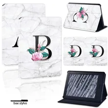 

For Amazon Kindle 1/2/3/4 2016 2019/Paperwhite 10th 8th /Printed 26 letters tablet PU Leather Reader Stand Shockproof Cover Case