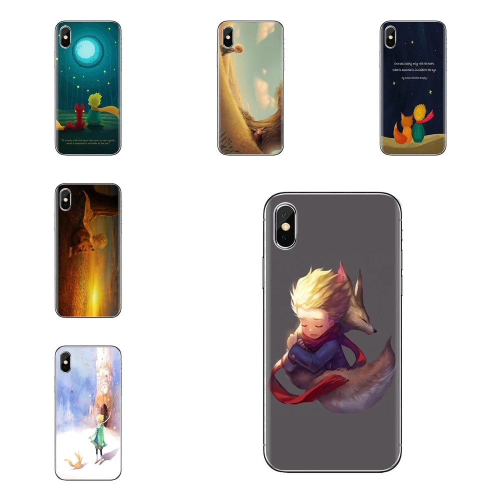 Housing the little prince fox illustration For Samsung Galaxy S2 S3 S4 S5 MINI S6 S7 edge S8 S9 Plus Note 2 3 4 5 8 Coque Fundas |