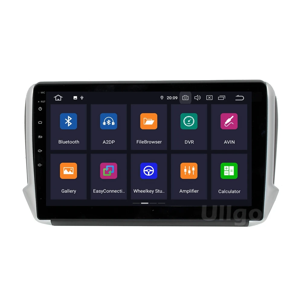 Android 9.0 Car Head Unit for Peugeot 2008 208 Autoradio GPS 1 din Car Radio GPS in Dash GPS with BT RDS WIFI Mirror-link