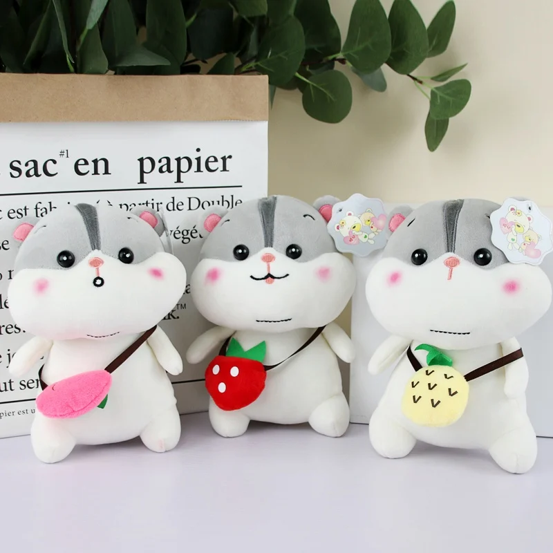 Новые милые фрукты хомяк плюшевые игрушки мягкие Kawaii Плюшевые подушки клубника арбуз ананас персик в форме куклы Детский подарок
