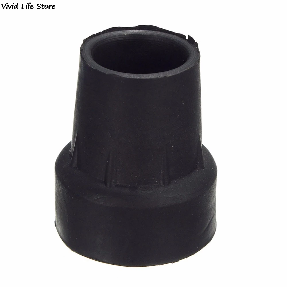 19mm Rubber Walking Hiking Stick End Cover Tips Cane Crutch Pad Rubber Heavy Duty Metal Ferrule End Bottom 1PC walking stick end cover