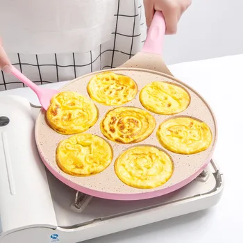 

Cartoon Animal Seven-hole Breakfast Pan Non-stick Thickened Omelet Pan Pancake Egg Ham Pans Frying Mould Kitchen Cookware