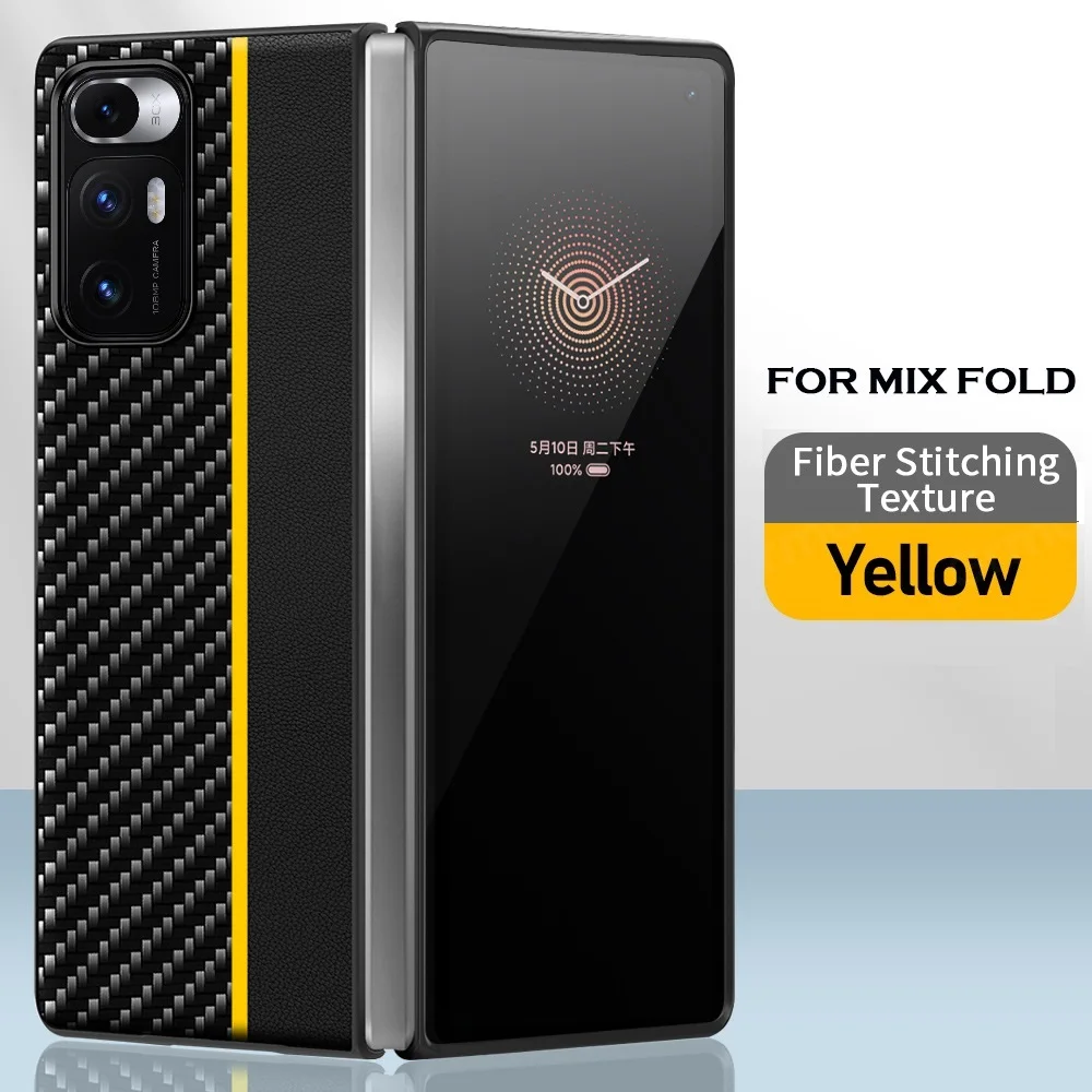 

Retro Fiber Case for Xiaomi Mix Fold Cover Business Luxury Line All-inclusive Shockproof Shell for Xiaomi Mix Fold Case