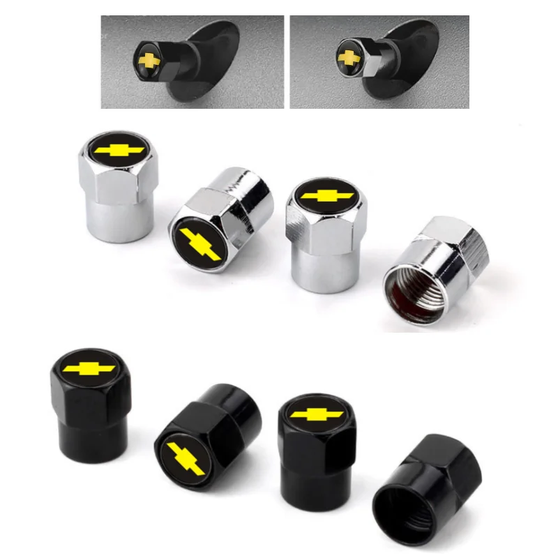 4 шт. Авто клапан для шин кепки стикеры пылезащитный колпачок шины Шевроле