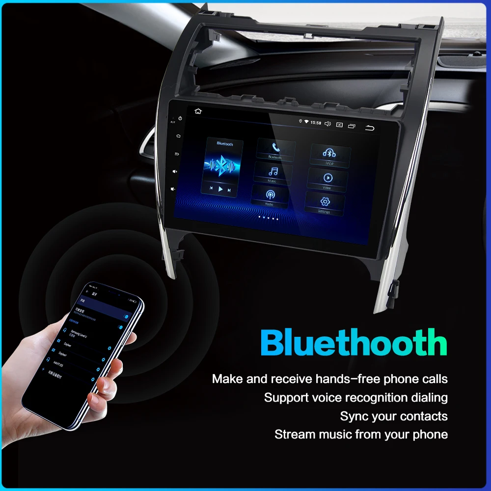 Discount for Toyota Camry 2012 2013 2014 USA & Mid-east version GPS Navigation System Vehicle10.2" IPS Car Android 9.0 1 din Player PC 3