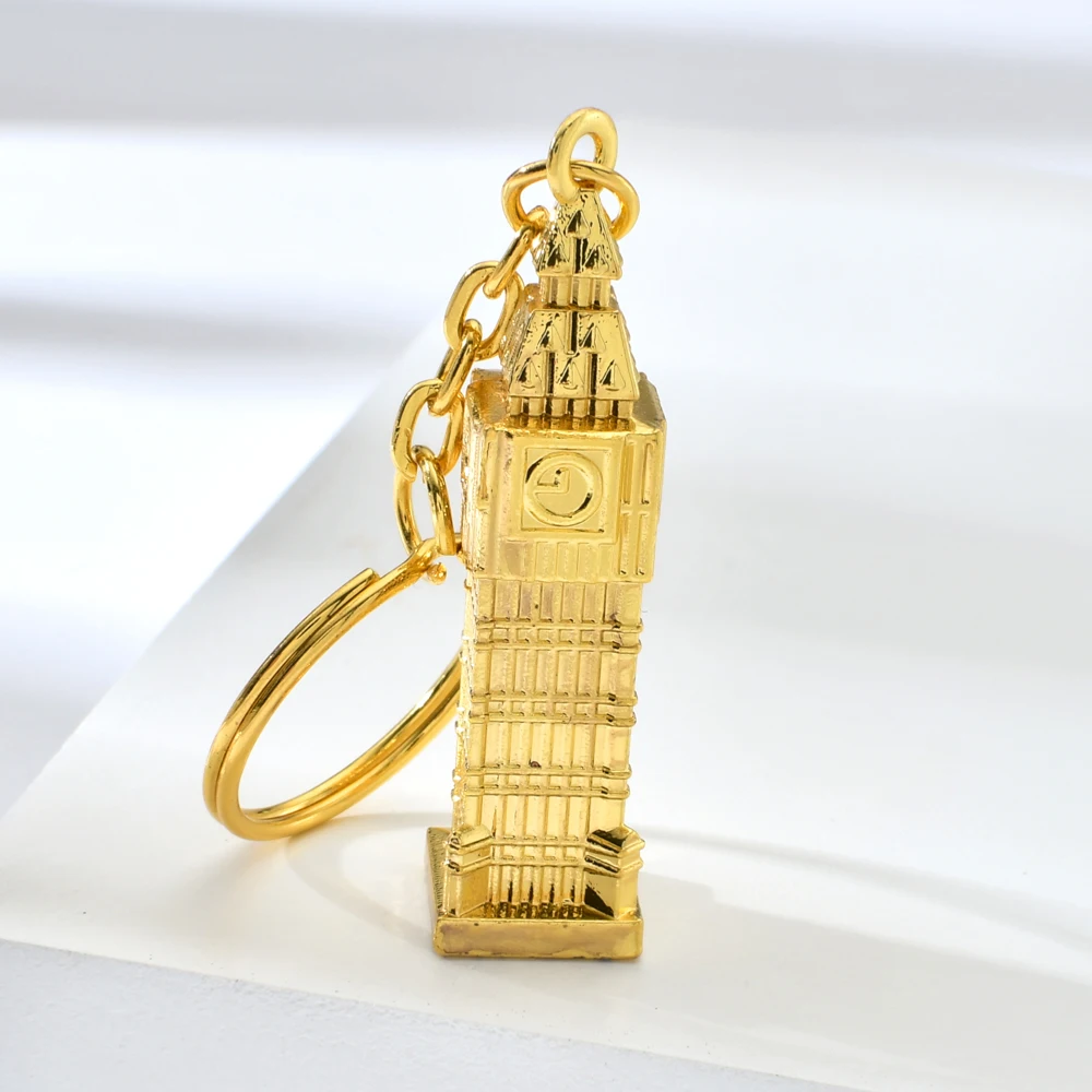 Vicney London золотые часы модель маленький брелок сувенирный подарок 3D Металл Лондон Великобритания сувенир из Британии Биг Бен брелок для фестиваля - Цвет: 04