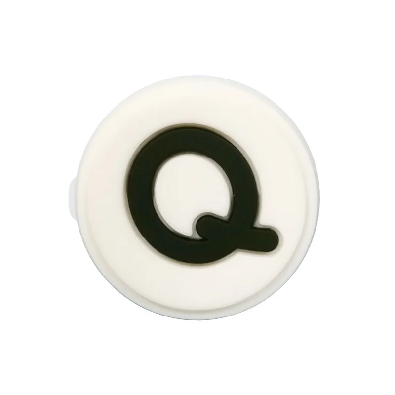 1355-17 1pcs Capital Letters PVC Pins Badges Black&White Brooches Clothes Hat Decor School Uniform Backpack Pin Buttons Kids Gift - Цвет: 1355-17