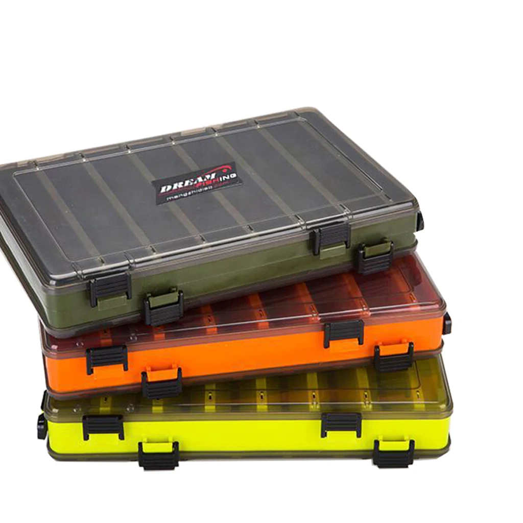 

Multifunctional Double Sided Bait Box Transparency and High Capacity Plastic Box Fishing Tackle Container