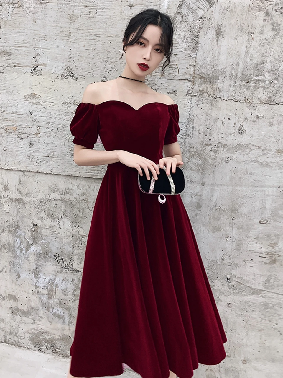 off shoulder dress for graduation