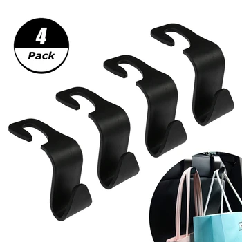 

Universial Car Storage Hooks Headrest Hooks Car Seat Hanger Hook Organizer Plastic Storage Holder For Handbag Purse