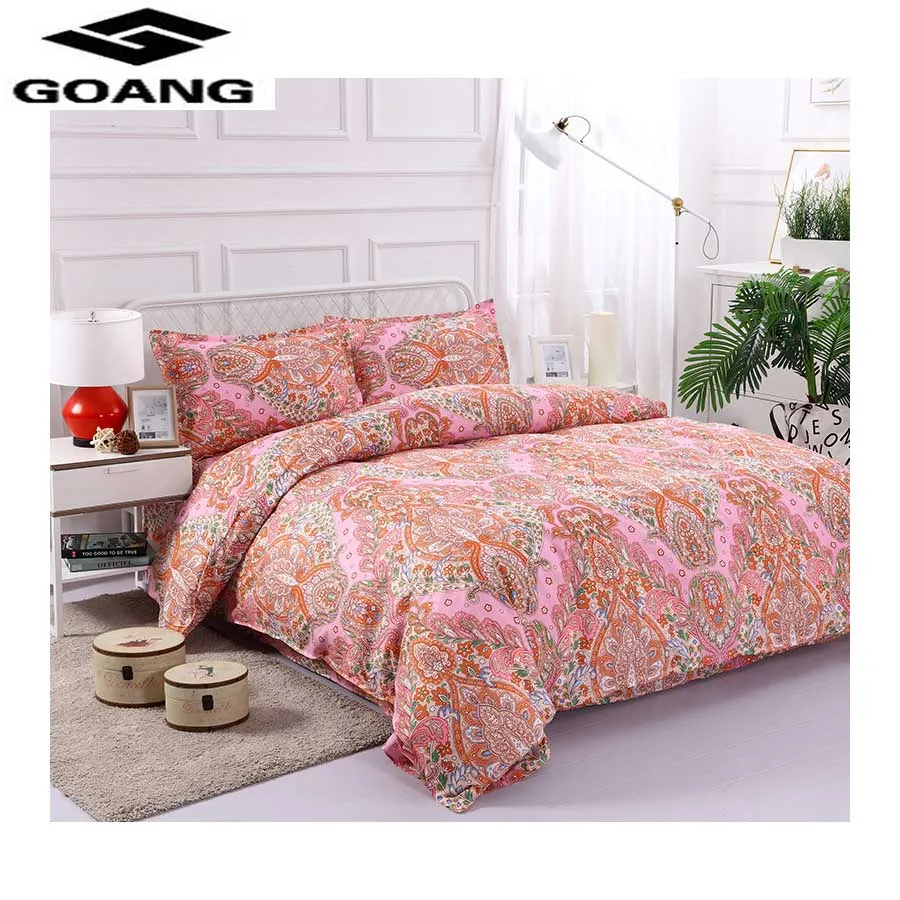 

GOANG 3d digital printing pink bedding sets bed sheet duvet cover and pillowcase home textiles boho bedding set