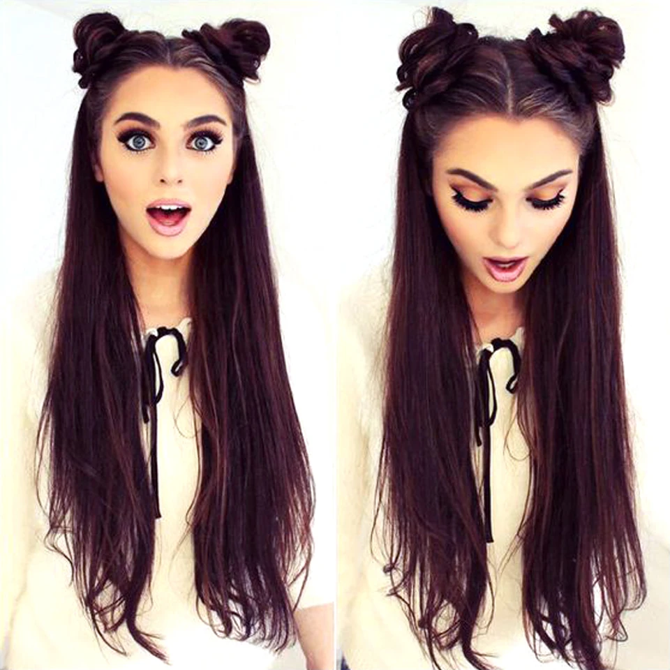 HUAYA الاصطناعية كليب على كعكة الشعر شريط مرن الشع...