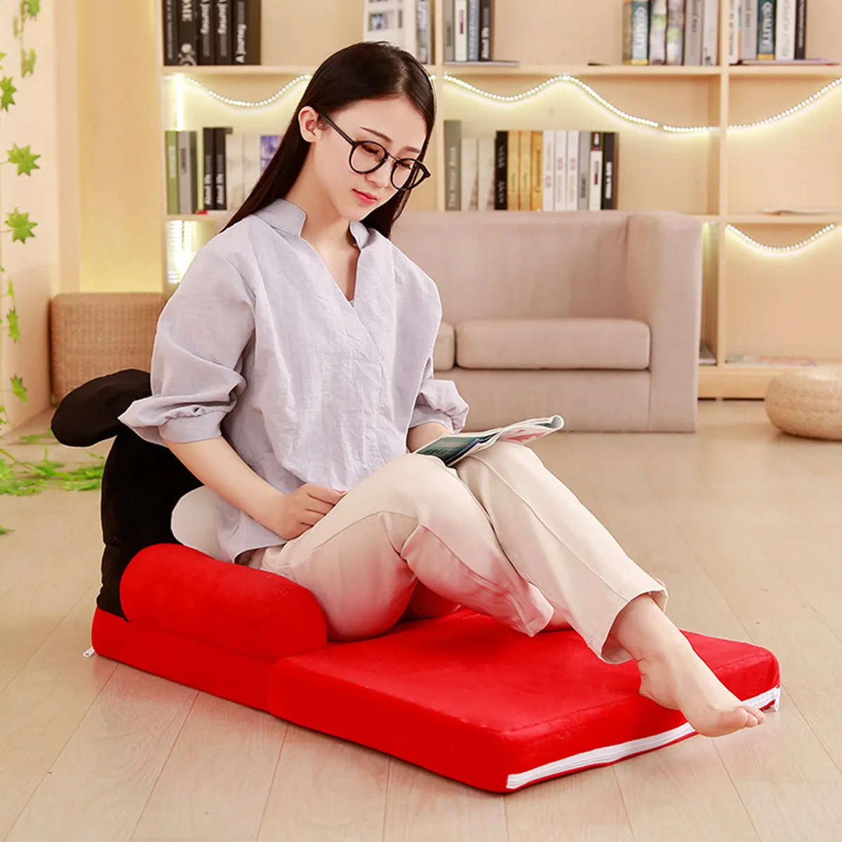 Cartoon Beanbag Seat Plush Toys Crown Children Tatami Foldable Cushion Cartoon Beanbag Seat Plush Toys Crown Children Tatami Foldable Cushion