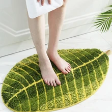 Форма листьев Ванная комната коврик, напольный ковер коврик для ванной коврик на кухню дверной коврик для ног нескользящая Коврик бытовой уборки пола ковер