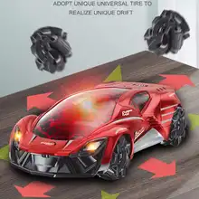 2.4g rachadura controle remoto min drifting rc carro dublê multi-direcional 360 girando modelo de carro de corrida elétrica com luzes brinquedos