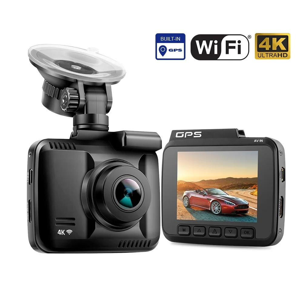 GS63 4K 2160P SONY сенсор встроенный GPS WiFi FHD 1080P 60 fps камера Автомобильный