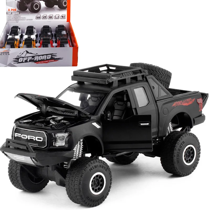 

Jianyuan 1: 32 Modified Big Foot Pickup Truck Sound And Light Alloy Car Model CHILDREN'S Toy 32129 Non-Packaging
