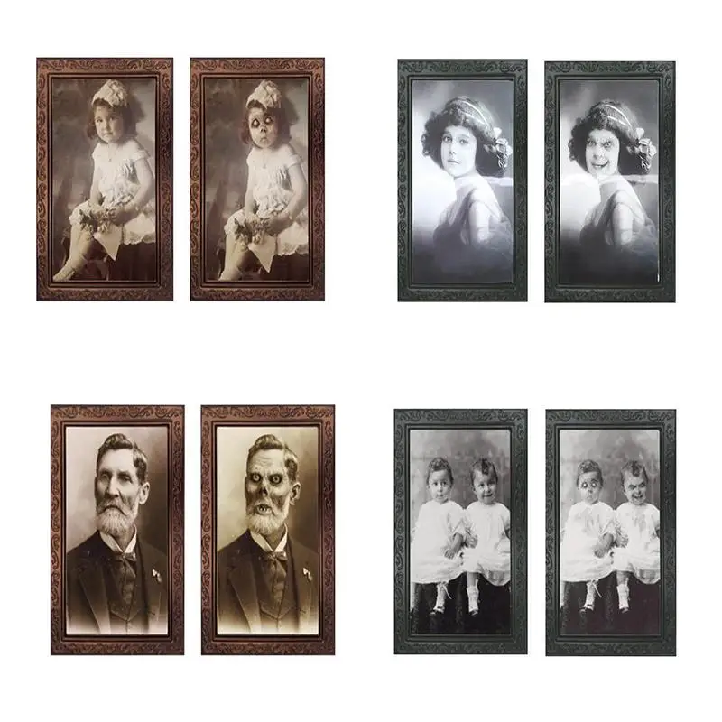 

New Halloween Bar Haunted House 3D Ghost Festival Face Horror Picture Frame Stage Decoration Props Party Decoration Props