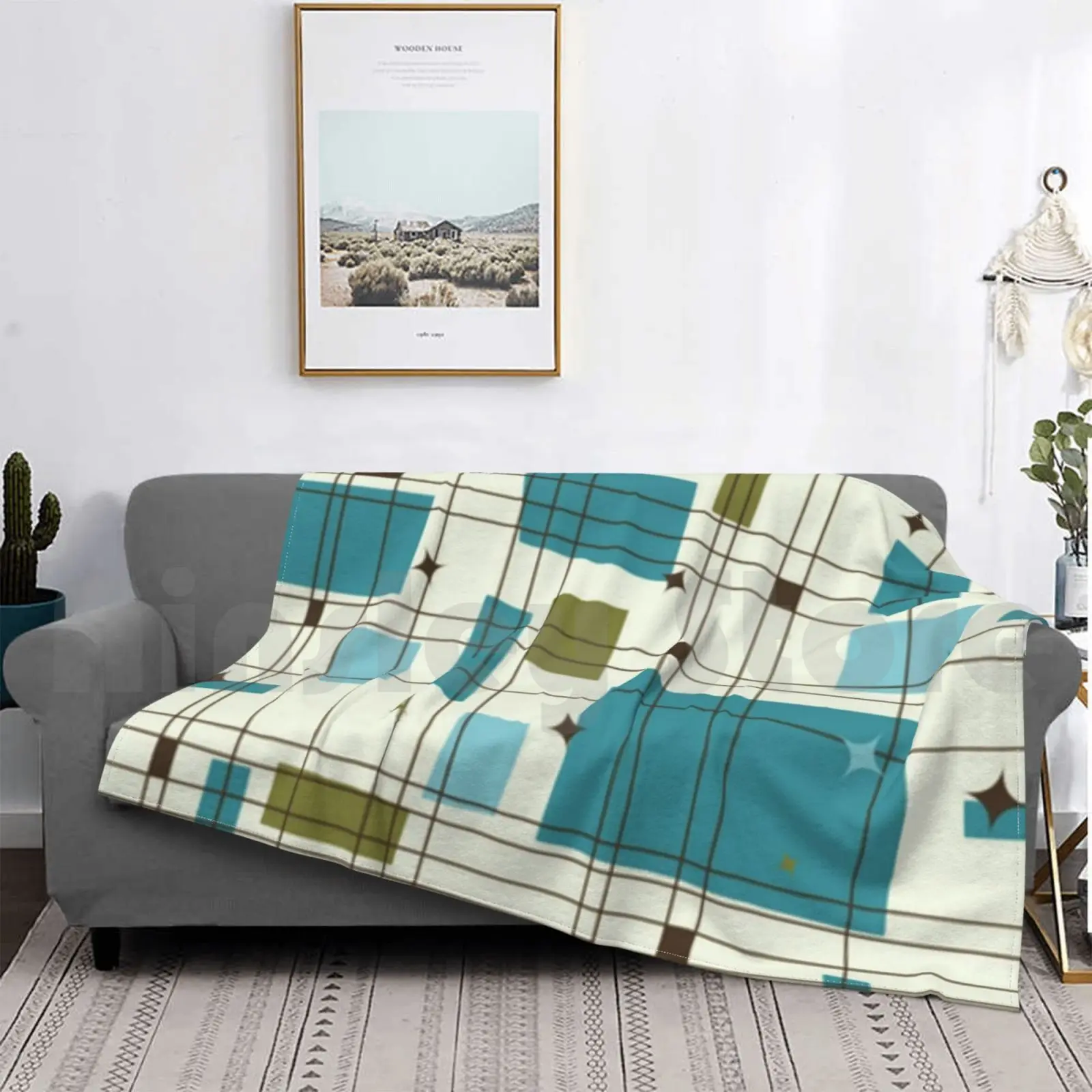 Metà Secolo Coperta Moderna Moda Personalizzata Lokki Bianco Scandinavo Scandi Svezia Svedese Norvegia Norvegese