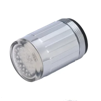 

LED Water Faucet Stream Light Colorful Glow Shower Stream Tap Head Pressure Sensor Kitchen Bathroom Temperature Recognition 20g