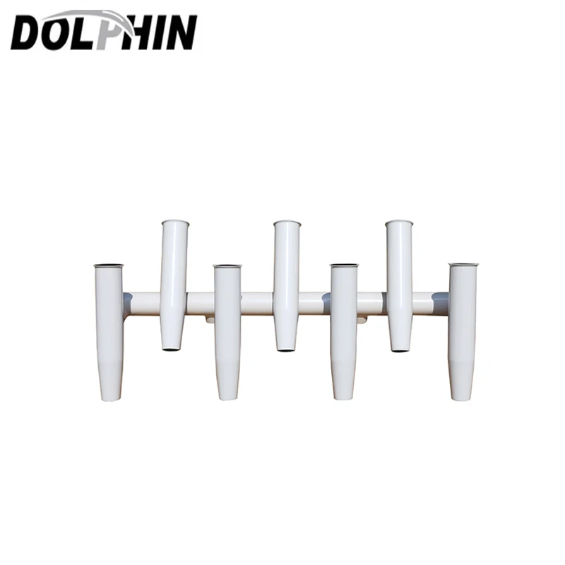 Dolphin boat T Top 7 fishing rod rocket launcher Rod Holder, pure white