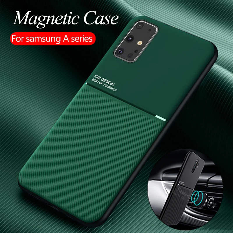Магнитный автомобильный держатель чехол для samsung Galaxy a51 a71 a21 a01 a10s a30s a50s a10 a20 a30 a50 a70