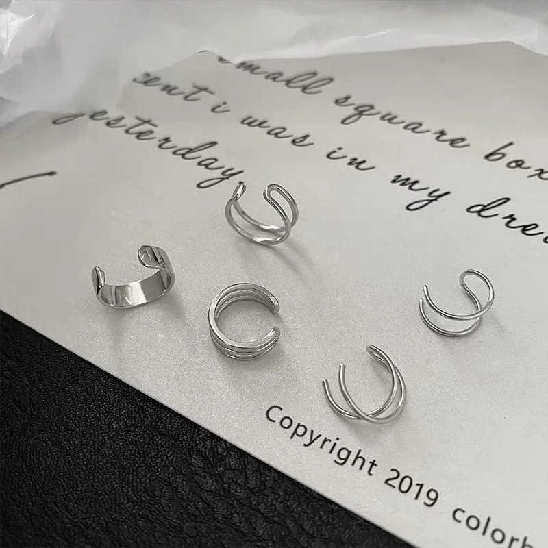 3 pcs Ear Cuffs Clip Earrings for Women No Piercing