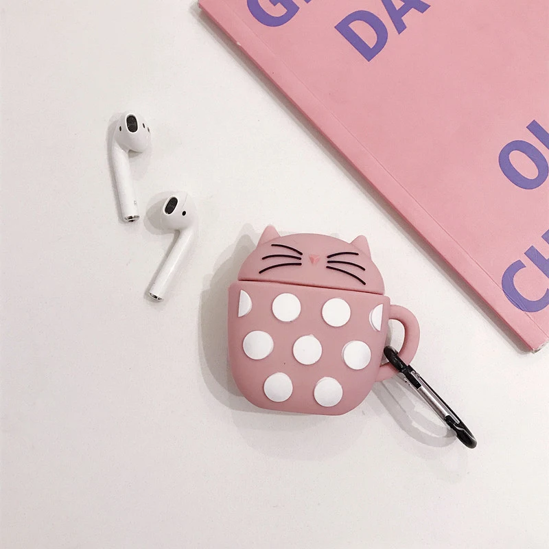 Чехол для наушников для Apple AirPods 3D Силиконовая крышка для пиццы Air pods аксессуары для наушников Чехлы для зарядки для airpod wiht hook - Цвет: 2