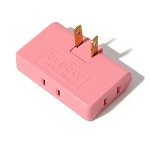 

US Extension Plug 3In1 Adaptor 180 Degree Rotation Extension Plug Multi Plug Slim Wireless Outlet Travel Adapter Light Socket