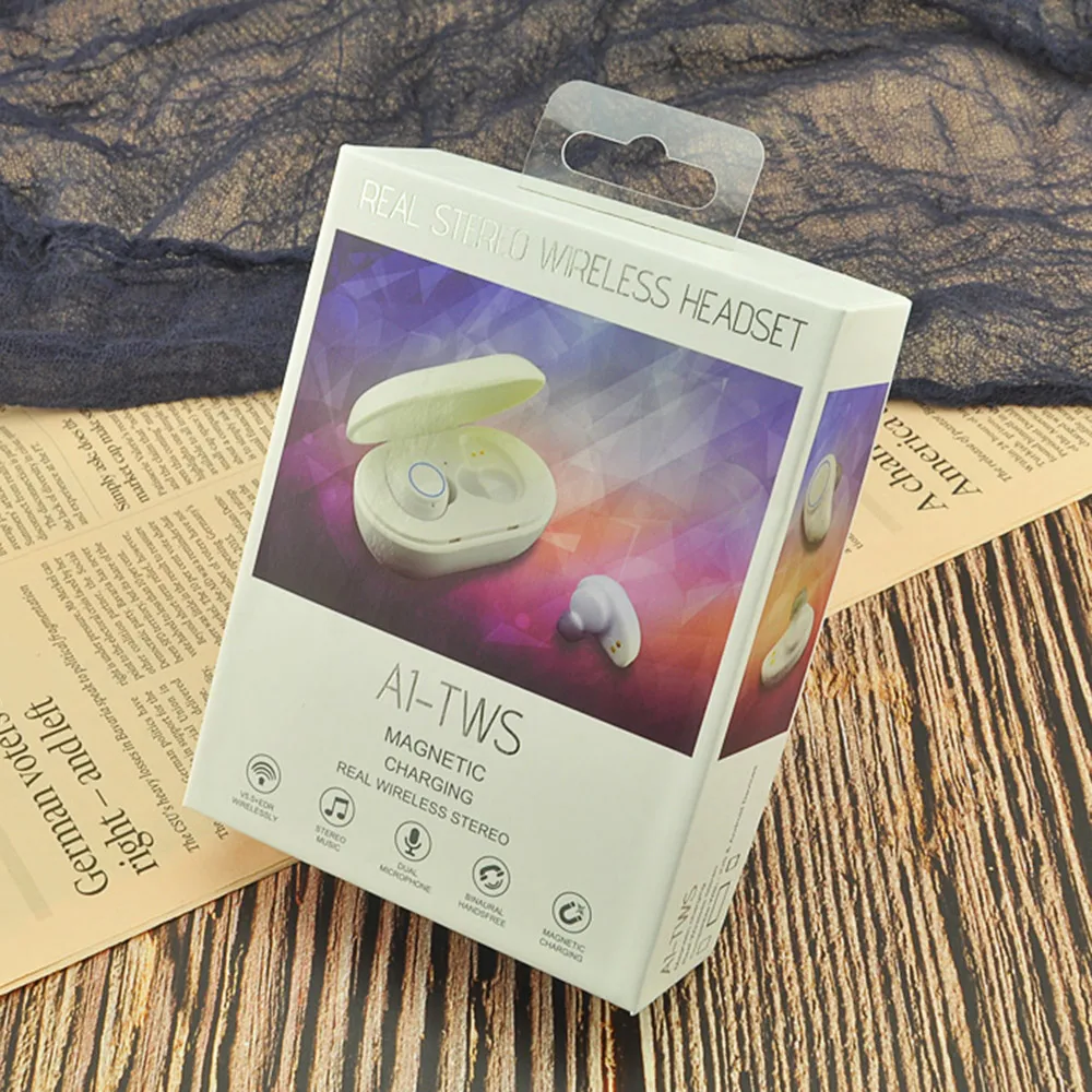 TWS Bluetooth 5,0 наушники A1-TWS бинауральная Громкая связь стерео наушники мини сенсорное управление Спортивная гарнитура
