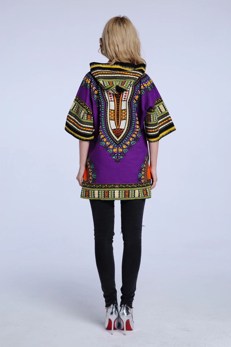 Толстовки хлопок Дашики женские африканские рубашки платье кафтан праздничная одежда
