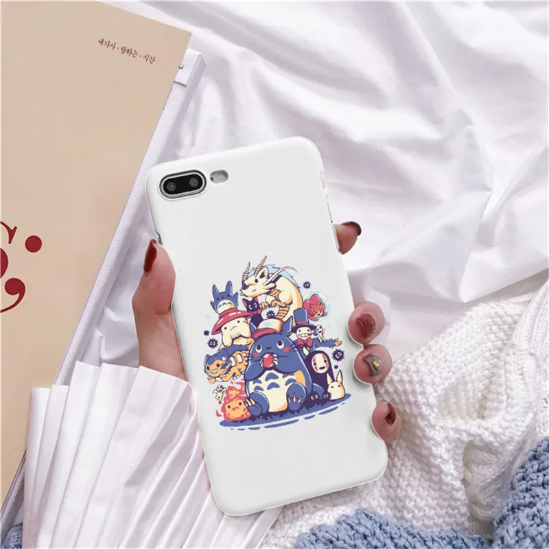 TPU Bonito Тоторо, гибли Аниме Миядзаки Viagem de Chihiro Kaonashi Мягкий ТПУ Caso de Telefone кларо Para iPhone 7 8 Plus 6 5 Max 4 - Цвет: TPU