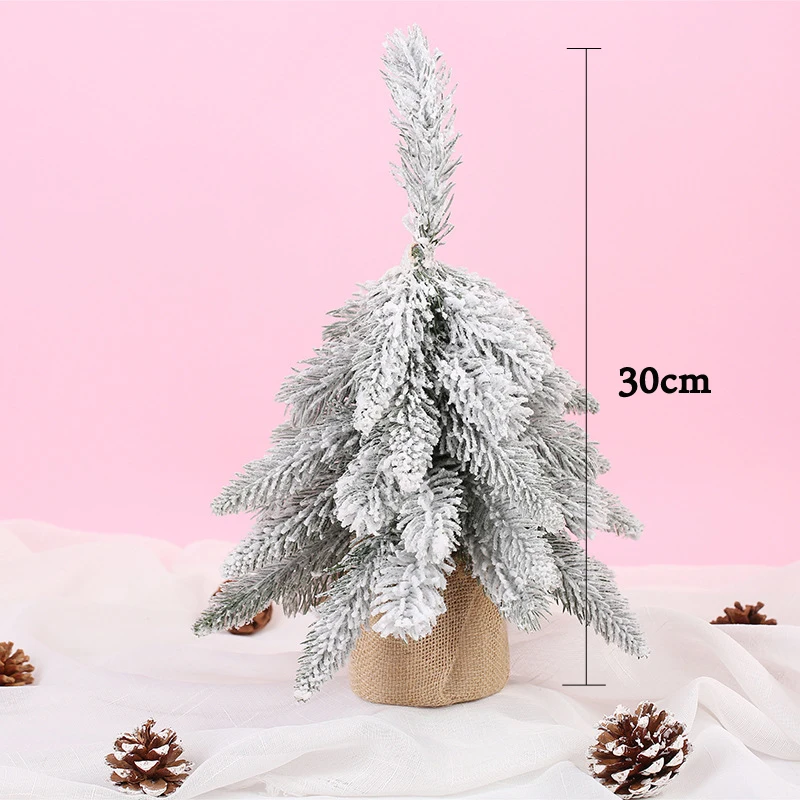 45 см/50 см/60 см мини-искусственная столешница для украшения снежной елки светодиодный Декор для дома рождественские украшения DIY подарок на год