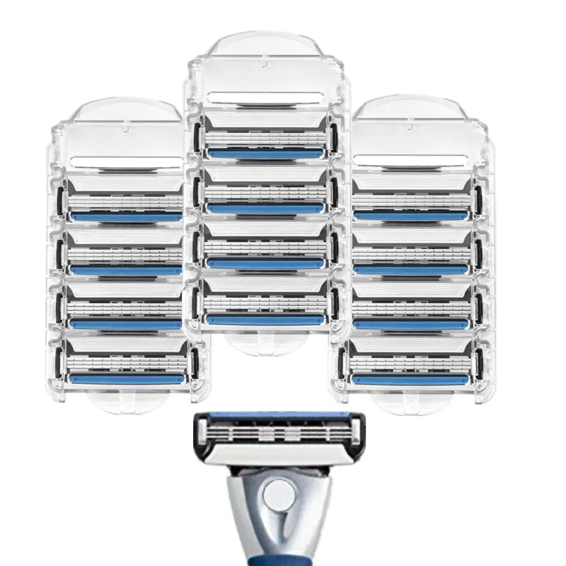 

Men's 3 Blade Razor System Mens Machine for Shaving Razors Razor Handle with 15 Replacement Cartridges