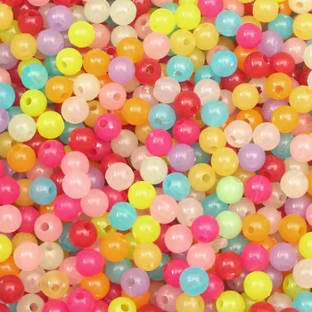 

1000Pcs 4-12mm Mixed Multicolor Round Spacer Bead Acrylic Beads Loose Handcarft Jewelry Making DIY Bracelet Necklace Jewelry