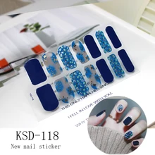 New Stickers Glitter KSD Series Irregular Sequins Nail Decals Full Cover Adhesive Nail Art Stickers Manicure for Kids Women