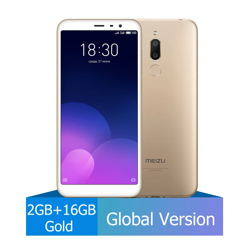 16G Gold Meizu M6T, 16 ГБ, 32 ГБ, глобальная версия, мобильный телефон MTK6750, четыре ядра, 5,7 дюймов, 1440x720 P, двойная камера заднего вида, аккумулятор 3300 мАч - Цвет: 16G Gold