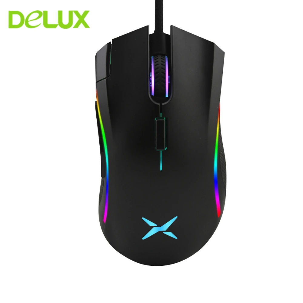 Вертикальная мышь Delux M625 Проводная игровая клавиатура Мышь геймер эргономичный 7D