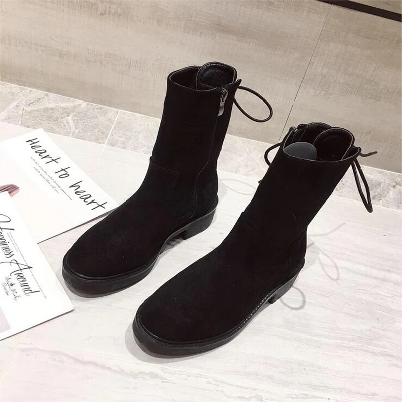 

Miulamiula Winter Women Boots Heels Boo Suede Boots Short Plush Lining Warm Cosy Fashion Cute Woman Shoes