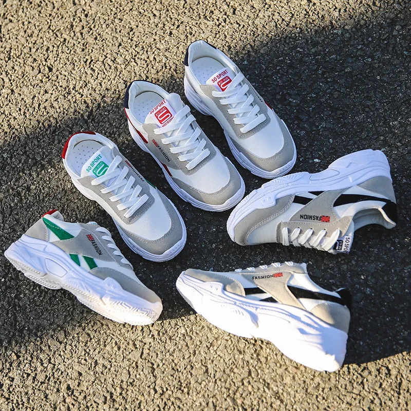 

Athletic Shoes Women's 2019 Autumn New Style Thick Bottomed Mixed Colors Dad Shoes Korean-style Harajuku Ulzzang Versatile STUDE