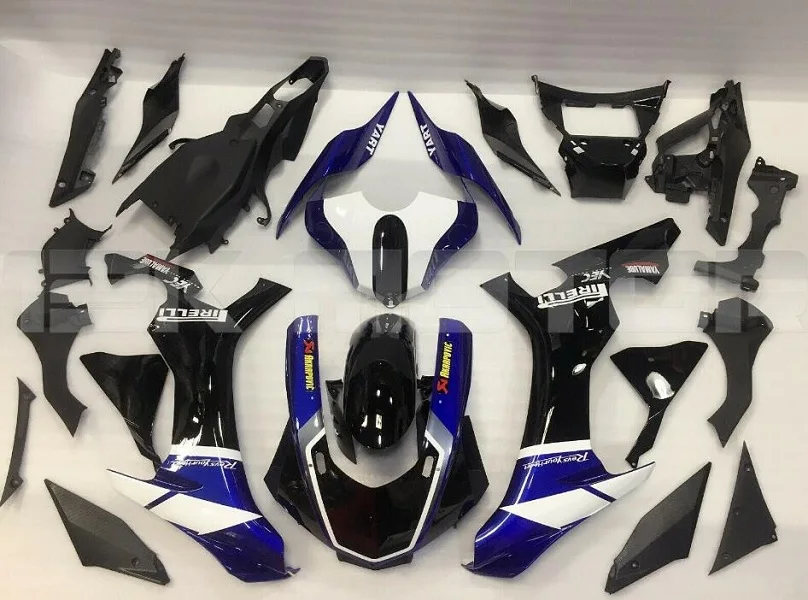 Литьевая форма) ABS Полный обтекатели комплект подходит для YZF-R1 15 16 17 18 r1 Пользовательские черный синий