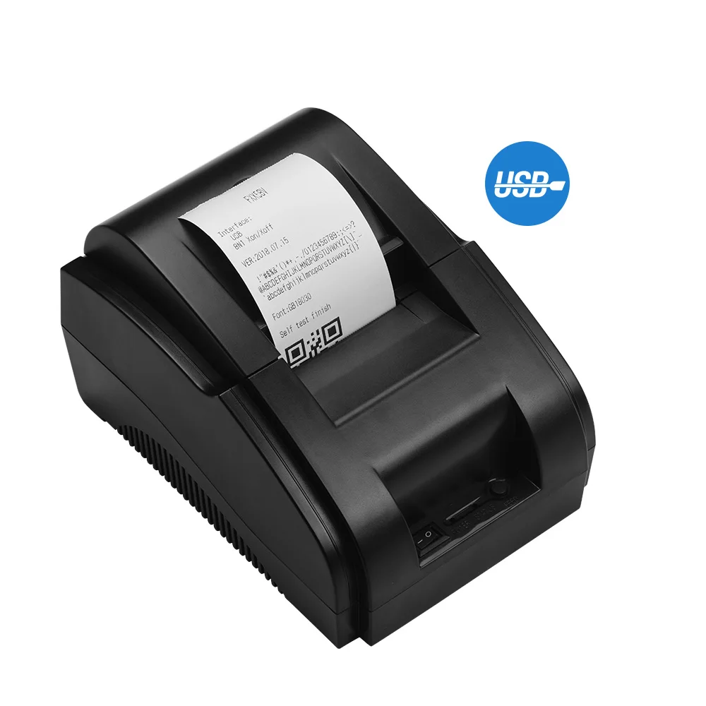 

58mm USB Direct Thermal Receipt Printer Bill Clear Printing Compatible with ESC/POS Print Commands Set Support Cash Drawer