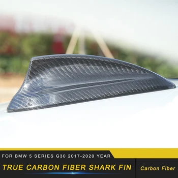

Car Carbon Fiber Shark Fin Auto Radio Signal Aerials Roof Antennas Sticker Cover Frame Trim for BMW 5 Series G30 2017-2020